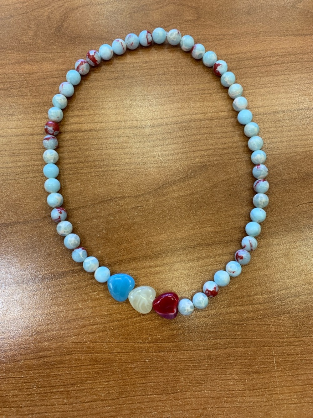 Beaded Heart Accent Double Bracelet- Multicolor